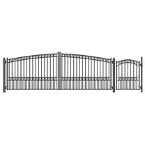 ALEKO Paris Style Steel Dual Driveway Combo Gate 16 x 6 ft with Pedestrian Gate