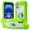 B Green, variant on TECH CIRCLE Cute Shockproof Case for iPhone 15 (6.7") with Rotating Kickstand / Ring Holder, Hands-Free Viewing, Secure Grip, Reinforced Corners Raised Edges for Drop/Scratch Protection, Purple