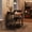 Retro color, variant on 3 Piece Dining Table Set for 2, Square Kitchen Table and Chairs Set with Upholstered Padded Chairs, Space Saving Dining Room Set for Small Spaces, Apartment, Bistro