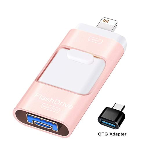 Sunany Flash Drive For Iphone 128gb Usb Memory Stick External Storage Thumb Drive Compatible With Iphone Ipad Android Pc And More Devices With Usb Port Pink Walmart Com Walmart Com