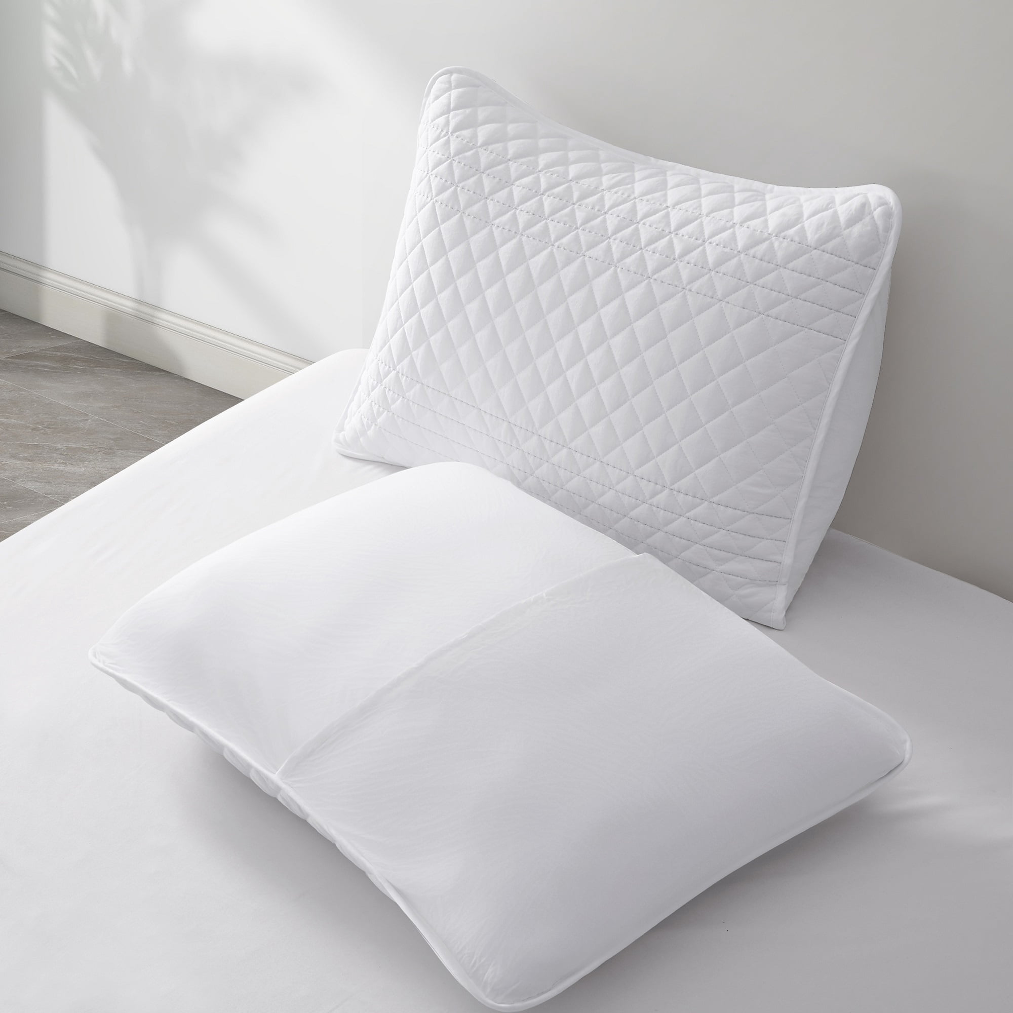 Bonlino Farmhouse Quilt Oversized King Set, Lightweight Soft Striped Bedspread with 2 Pillow Shams (White, Oversized King)
