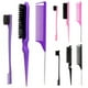 thumbnail image 2 of Juego de 3 peines para peinar el cabello con cepillo de cerdas de doble cara para cardar y controlar los bordes, peine de cola de rata para mujer, cepillado hacia atrás, peinado, trenzado y alisado., 2 of 8