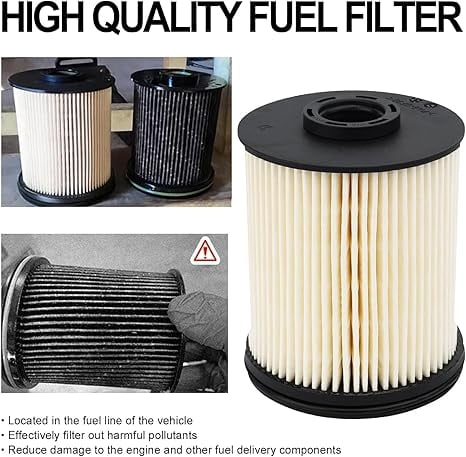 2 Pack TP1015 Fuel Filter Compatible with 2017-2024 Chevy Cruze, Silverado, GMC, Sierra 6.6L & 3.0L Duramax Fuel Filter