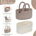 thumbnail image 3 of PeraBella 2-in-1 Baby Diaper Caddy Organizer, Portable Diaper Storage Basket -Dusty Pink, 3 of 9