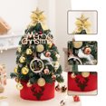 thumbnail image 4 of Hwkond Artificial Christmas Tree 17.72/23.62 Inch Lighted Mini Christmas Tree Small Desktop Christmas Tree With 20 LED Cones And Christmas Ball Decorations, 4 of 6