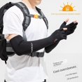 thumbnail image 1 of Guantes de protección solar Manga protectora de brazo para hombre Manga de seda de hielo de verano Manga de hielo antideslizante para conducir Montar Pesca Guantes de medio dedo, 1 of 4