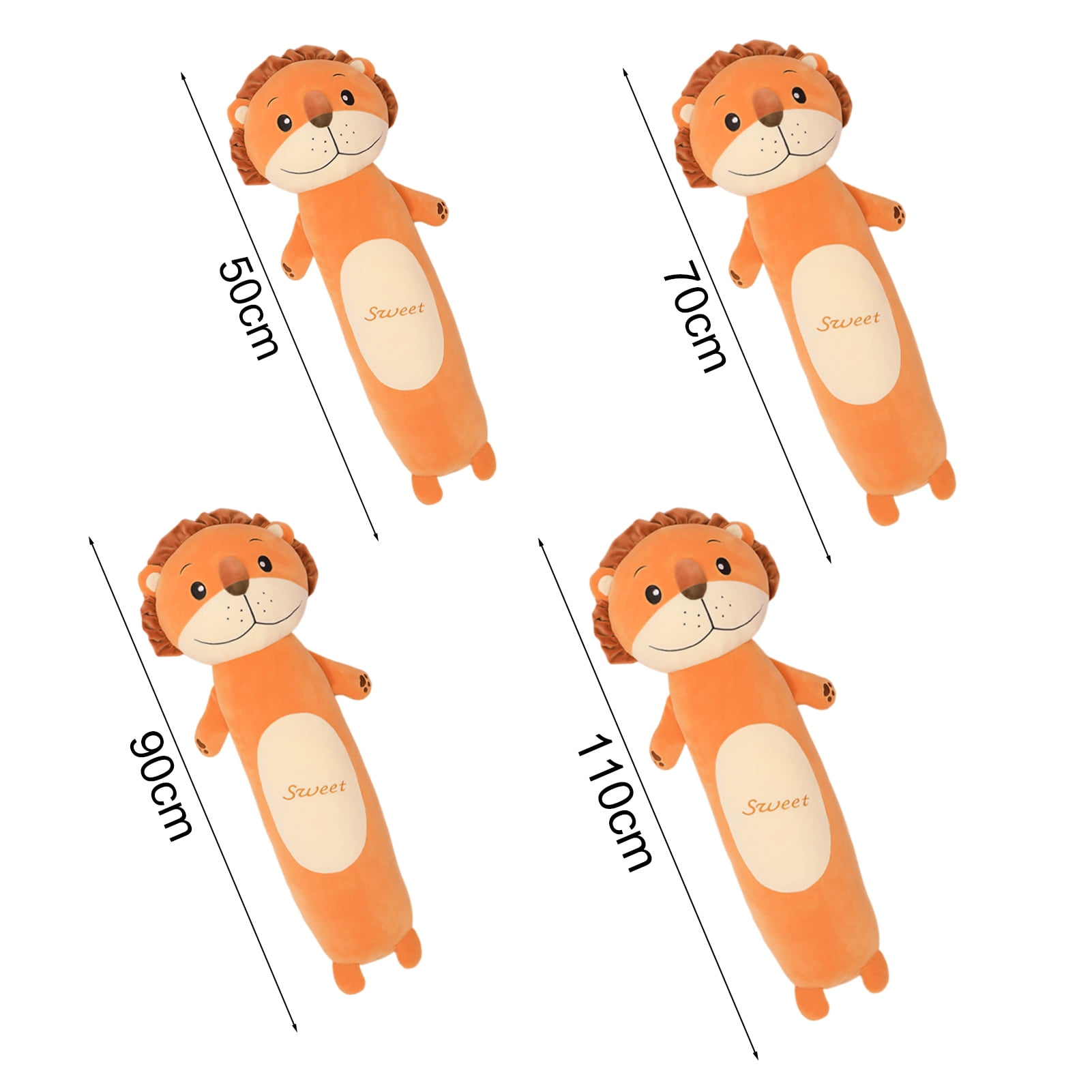 YIFAEUX Monkey Rabbit Plush Toy Soft Stuffed Animal Cat Lion Sofa Throw Pillow Cushion Plush Pillow Support Gifts for Children