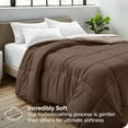 thumbnail image 2 of Bare Home Ultra-Soft Reversible Comforter - Goose Down Alternative - Full, Cocoa/Taupe, 2 of 8