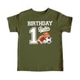 thumbnail image 4 of 1st Birthday Baller Shirt for Boys Sports Theme Party T-Shirt for 1 Year Old Toddler Military Green Shirt 12 Months, 4 of 5