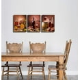 thumbnail image 4 of -3 Pieces Kitchen Wall Decor Red Wine Cups HD Modern Framed Wall Art Drink Food and Beverage Restaurant Canvas Prints Pictures Paintings Wine Glass Barrel for Dining Room, 4 of 6