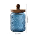 thumbnail image 3 of Glass Jar Storage Container, Blue Colored Kitchen Pantry Organizer for Snacks Tea and Dry Goods, Airtight Seal Preserves Freshness, Transparent Visible Borosilicate Glass, Topliu, 3 of 9