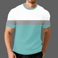 thumbnail image 6 of Waffle Knit Tops for Men Big and Tall Workout T-Shirt Casual Short Sleeve Color Blocked Stretchy Gym Shirts, 6 of 6