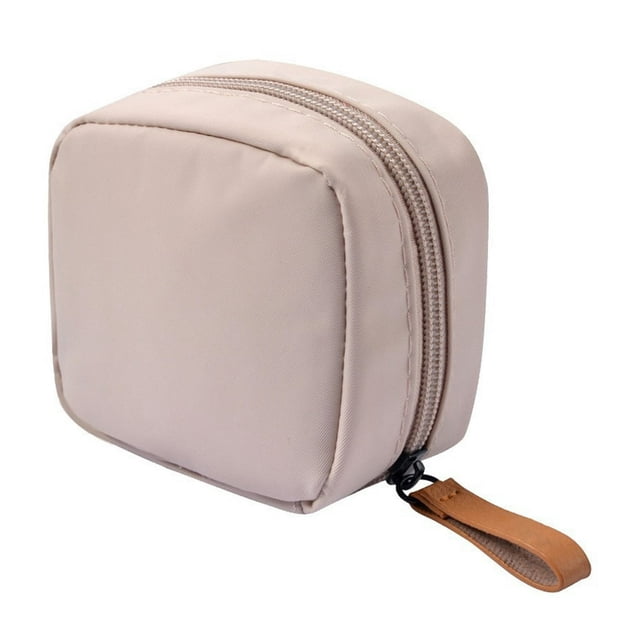 Small Cosmetic Bag Mini Portable Thickened Smooth Zipper Makeup Pouch Organizer for Makeup Brushes Lipsticks Pink One Size