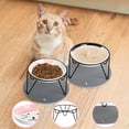 thumbnail image 3 of Ceramic Elevated Cat Food Bowls, with Non-Slip Mat,Raised Cat Bowls for Indoor Cats, Ceramic Cat Food Bowls with Stand,Cat Bowl Whisker Friendly(Black+Pink), 3 of 7