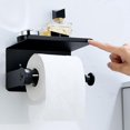 thumbnail image 3 of LLC Stainless Steel Toilet Paper Holder with Shelf, Damping Device - Bathroom Tissue Roll Storage, 3 of 5