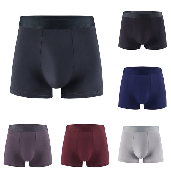 Washable Incontinence Underwear for Men, Seamless Solid Finish with Invisible Waistband and Mid-Thigh Cut Awesome for Long Flights Office Meetings Black L