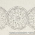thumbnail image 4 of Flowpartex Grey Natural Linen Embroidered Window Curtains 2 Panels, Floral Medallion Pattern Embroidery Grommet Top Rustic Linen Curtain Panels for Bedroom, 95"Lx42"W, 4 of 5