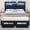 Black, variant on Full Bed Frame with Storage Headboard, Built-in Charging Station & 2 Storage Drawers, Beige Fabric Platform Bed