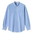 thumbnail image 4 of Breathable Men's Shirt Casual Business Long Sleeve Solid Color Buckle Sports Shirt for Every Occasion, 4 of 7