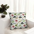 thumbnail image 6 of Pofeuu Dinosaur Print Double-sided plush pillowcase Square Throw Pillow Covers Pillows Cover for Living Room Bedroom Sofa Couch Cushion Cover（No pillow core）-12"x12", 6 of 7