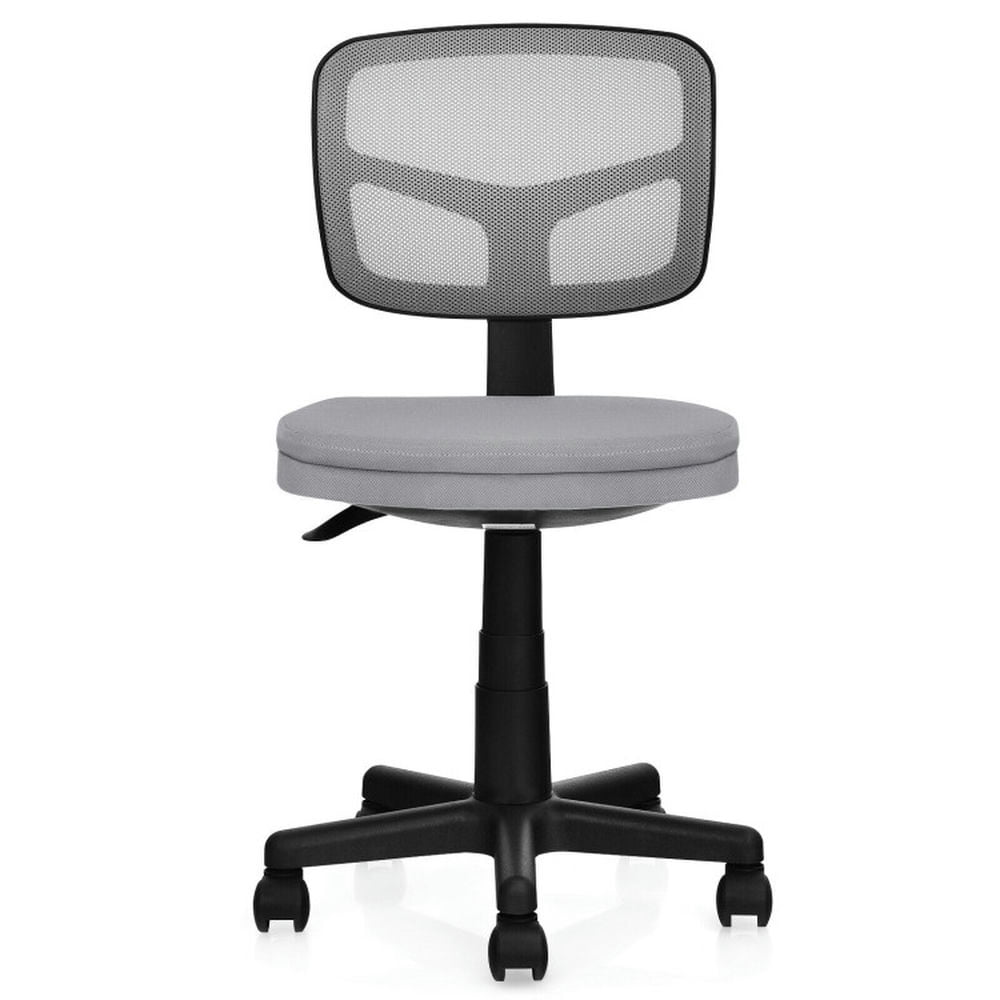 GVN Armless Computer Chair with Height Adjustment and Breathable Mesh for Home Office-Gray, Home Office Computer Desk Chair, Office Chairs Clearance for Bedroom,Study GVN Armless Computer Chair with Height Adjustment and Breathable Mesh for Home Office-Gray, Home Office Computer Desk Chair, Office Chairs Clearance for Bedroom,Study