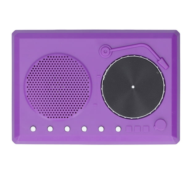 Music Box Musical Supplies Music DJ Box 7.7 X 5.3 X 1.2 Inch Portable Resin Mini Musical Instrument With Button Battery For Music Listening Purple