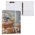 thumbnail image 3 of Ring Binders Basket with Puppies and Kittens Presentation1.5-inch, Slant Ring One-Touch, 3 of 9