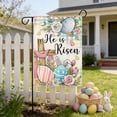 thumbnail image 5 of Easter Garden Flag Double Sided Spring Decor Bunny Eggs Floral Yard Welcome Decoration for Outdoor Patio Lawn Porch Home Holiday Seasonal Party Supplies, 5 of 6