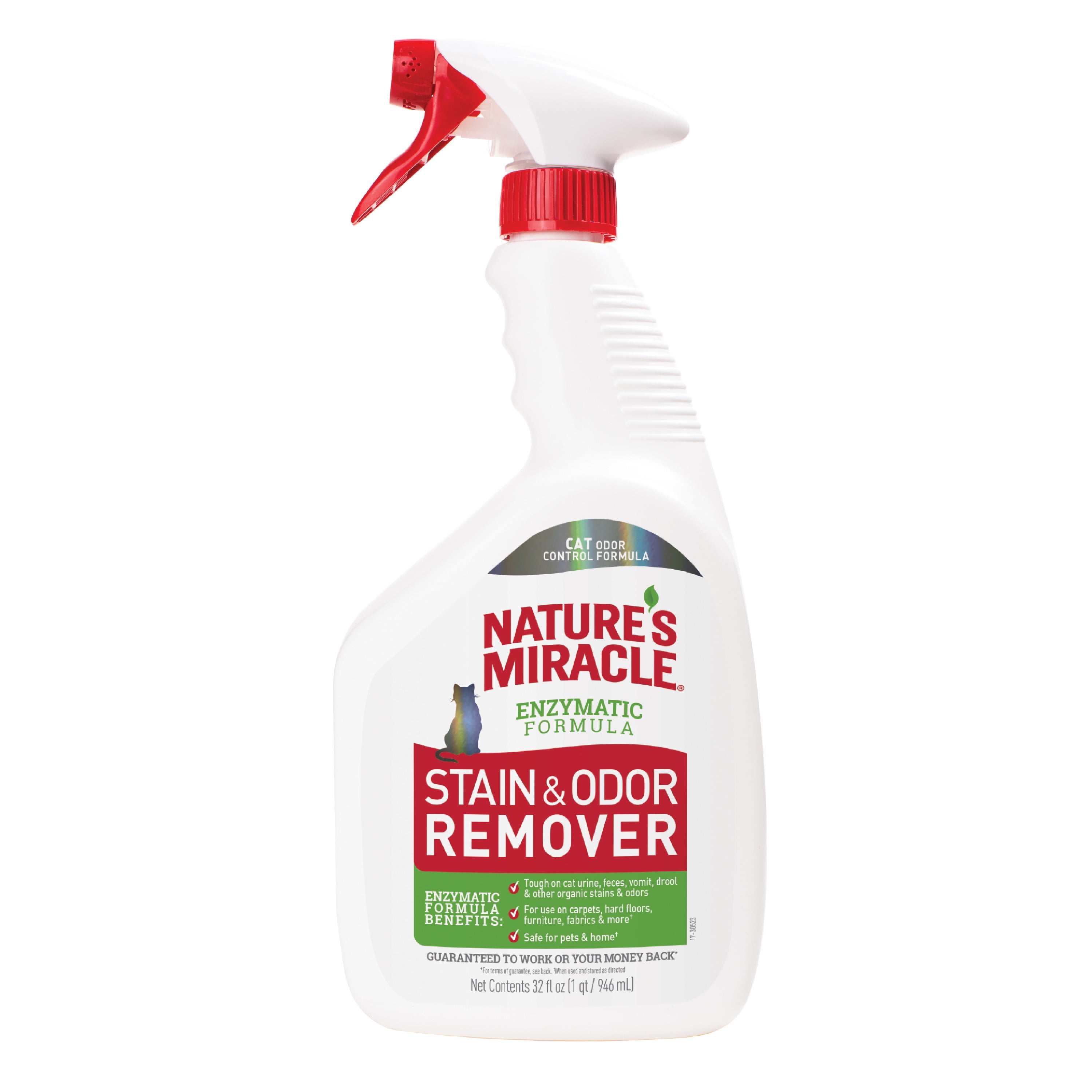 (3 pack) Nature’s Miracle Cat Stain and Odor Remover, 32 oz