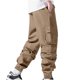 thumbnail image 5 of Pantalones largos para hombre, lisos, informales, con múltiples bolsillos, para exteriores, rectos, para fitness, cargo, de nailon., 5 of 6
