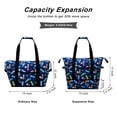 thumbnail image 2 of HAWEE Expandable Duffel Bag for Women with Trolley Sleeve and Wet Pocket Water Repellent Weekender Travel Tote Large Capacity Carry On Overnight Luggage for Gym/ Trip/ Camping/ Beach, Slipper Blue, 2 of 7