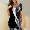 thumbnail image 4 of Endives Women's Tunic Tops Short Sleeve T-shirt Shirts Up Casual Ruched Blouses T shirt, 4 of 5