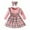 Pink, variant on Edvintorg 3Months-3Years Toddler Baby Girl Christmas Outfit Kawaii Plaid Round Neck Long Sleeve Bowknot Princess Dress and Headband Set Christmas Party Baby Clothes for Girls