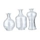 thumbnail image 3 of Juego de 3 jarrones de cristal pequeños para mesa, estilo moderno y minimalista, ideales para bodas. Claro, 3 of 9
