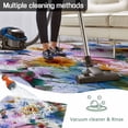 thumbnail image 5 of Pink Purple Hummingbird Outdoor Rug for Patio/Deck/Porch, Non-Slip Large Area Rug 3 x 5 Ft, Spring Oil Painting Sunflowers Indoor Outdoor Rugs Washable Area Rugs, Reversible Camping Rug Carpet Runner, 5 of 8