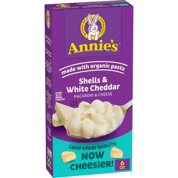 1x Annie's White Cheddar Shells Macaroni and Cheese with Organic Pasta, 6 oz