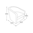 thumbnail image 3 of Danica Assembled Swivel Chair in Gray Zig Zag Fabric, 3 of 5