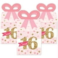 thumbnail image 2 of Big Dot of Happiness Sweet 16 - Square Favor Gift Boxes - 16th Birthday Party Bow Boxes - Set of 12, 2 of 8