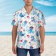thumbnail image 2 of Balery Cute Shark Camisas hawaianas de manga corta para hombre, camisas playeras de corte holgado, camisas de vacaciones con botones,Medium, 2 of 7