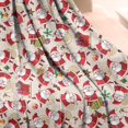 thumbnail image 4 of Beige Christmas Santa and Gift Pattern Blanket,Comfortable Soft Lamb Wool Throw Blanket,All Season,Warm Lightweight Blankets for Sofa Bed Couch Living Room Chair,50"x60", 4 of 4