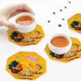 thumbnail image 4 of Leather Coasters with Heat-resistant for Drinks, Chicken Family Rooster Hen Chicks -标题2 Octagon, 4 of 5