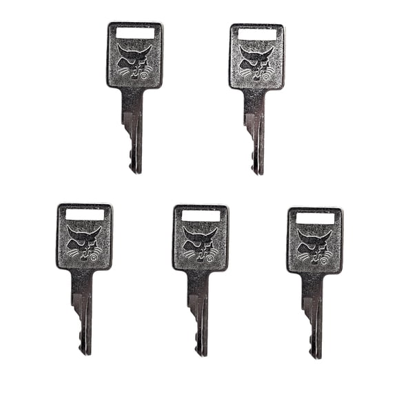Ignition and Door Keys, 6693241 6709527 A77313 307852A1 5 Pack for Bobcat Skid Steer S130 S175 S220 S300 S450 S550 A220 T140 T10 T250 T300 T590 T650 730 742 763 843 864 963 310 440 540