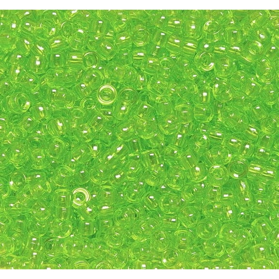 Jolly Store Crafts Transparent Light Avocado 7x4mm Mini Pony Beads 1000pc made in USA