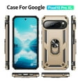thumbnail image 4 of for Google Pixel 10 Pro XL 6.8-inch Phone Case, Impact Resistant Metal Ring Magnetic Support Kickstand Drop Protector Cover for Google Pixel 10 Pro XL 6.8-inch,Gold, 4 of 15
