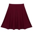 thumbnail image 4 of TiaoBug Big Girls Knee Length Skater Skirts Solid Color A-Line Full Circle Stretchy Skirt for Party Red 14, 4 of 7