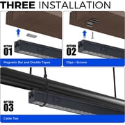 Barrina 4-Pack T5 Grow Lights for Indoor Plants 2FT 5000K Full Spectrum LED Grow Light with Black Cover T5 Grow Light Strip Under Cabinet Plant Light with Switch Cord Linkable Plug and Play