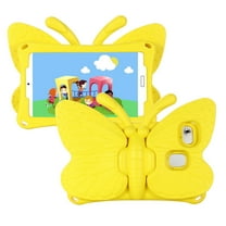 Samsung Galaxy Tab A7 Lite Kids Case 2021 SM-T220/T225/T227, Dteck Shockproof Light Weight Butterfly Stand Cover for Samsung Galaxy Tab A7 Lite 8.7 inch,Yellow