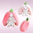 thumbnail image 5 of Juguete de peluche de conejo de frutas Kawaii, divertido, zanahoria, fresa, se convierte en conejo, regalo de cumpleaños y Navidad para niños, 5 of 5