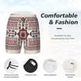 thumbnail image 2 of Kdxio Fashion Tatreez1 Print Men's Swim Trunks with Compression Liner 7 Inch Inseam Quick Dry Swim Shorts, 2 of 5