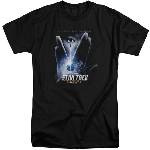 Star Trek Discovery Discovery Begins Adult Tall T-Shirt 18/1 T-Shirt Black